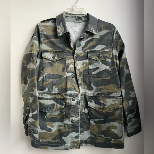 Mother Loose Camo Cotton Linen Blend‎ Jacket EUC Size XS