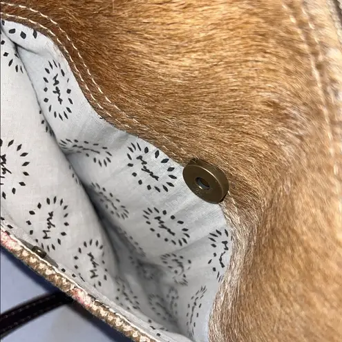 Southwestern Myra bag Stylish Pink and Brown Crossbody Bag with fur accents