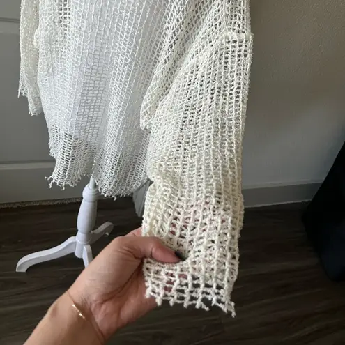 IRO White Crew Neck Sweater with Airy Knit