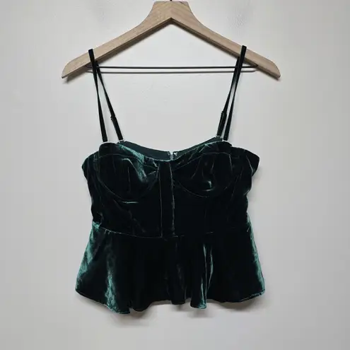 Cami NYC Cami NYCColette Velvet Bustier Top Deep Sea Green Sz 6 NWT Cocktail Party