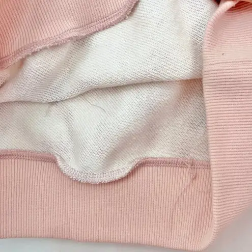 Marled Reunited Clothing New Marled Tie Dye Ruffle Trim Sweatshirt Long Sleeve Crewneck Pullover Pink