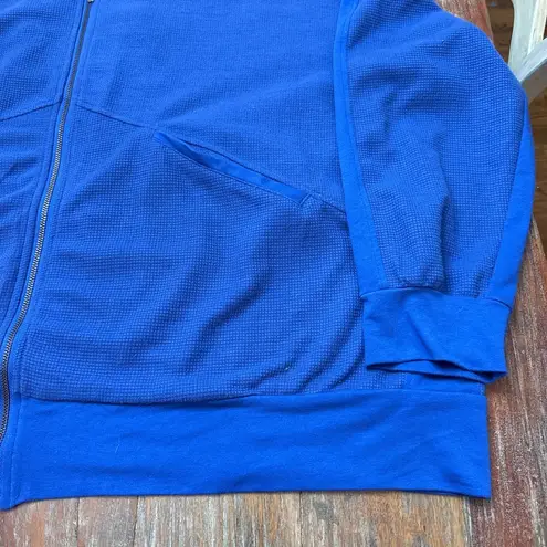Amazon Women’s Blue Waffle Knit Full Zip Hoodie 4XL Size 4X