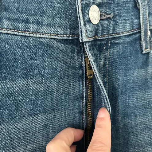 Edwin Women's Elin Crop Straight Leg Medium Wash Denim Jeans 32 New Blue