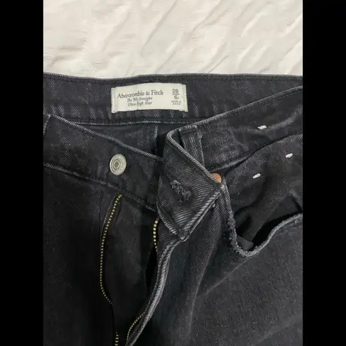 Abercrombie & Fitch Size 28/6 black abercrombie high waisted straight leg jeans- sold out on website