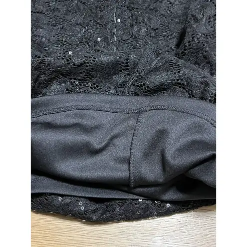 Crystal Doll Sequin Black Mini Party Club Dress Sz XS Little Black Dress Formal