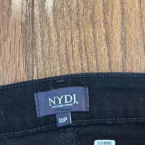 NYDJ Ami skinny black wash crop Jean size 10 petite Color