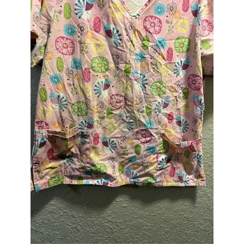 Sb Scrubs Patterned Scrub Top Woman’s Size Large