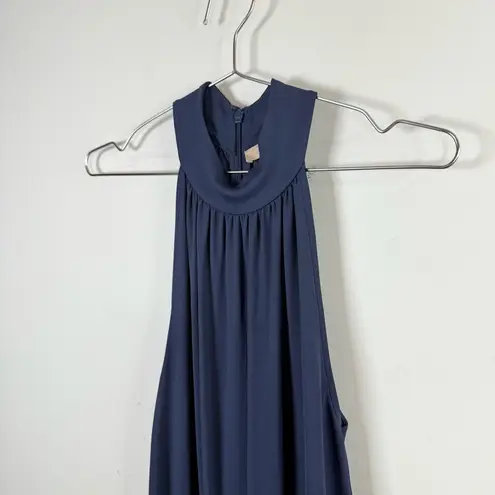 Michael Kors Collection Navy Sleeveless Draped Jumpsuit Blue Size 8