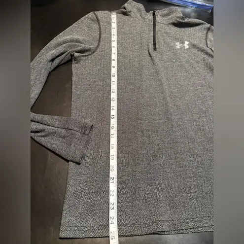 Under Armour  Threadborne 1/4 Zip Unisex Top Black/Grey size Small