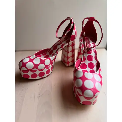 Larroudé Ari Polka Dot Patent Leather Ankle