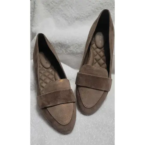 Women's Birdies The Blackbird Oak Shimmer Loafer size 6.5 Bohemian Preppy Glam Brown