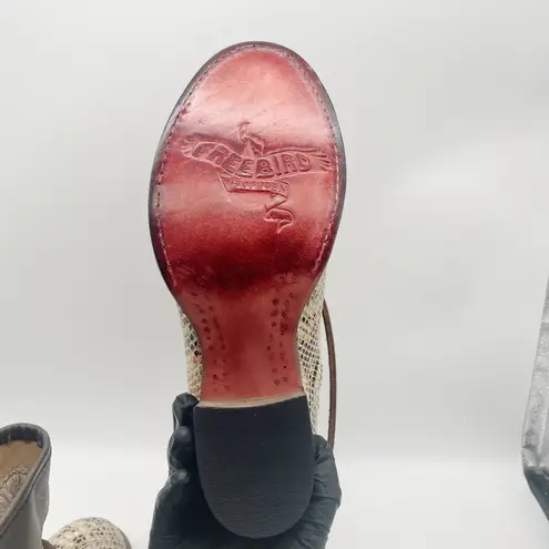 FREEBIRD by Steven Freebird Casey Snake Print Leather Lace Women's Boots Size US 9