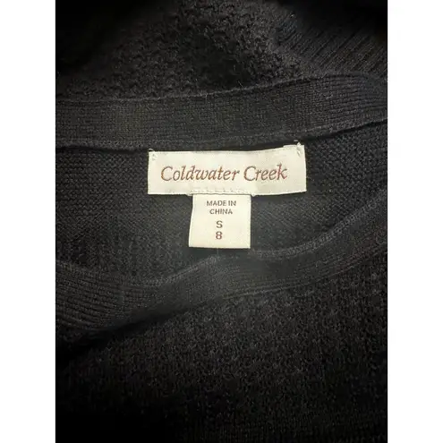 Coldwater Creek  black cable stripe sweater women's small 8 NWT