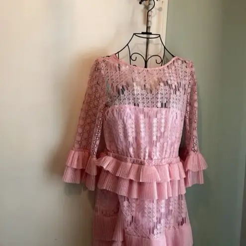 Just Cavalli Lace maxi dress pink size 6