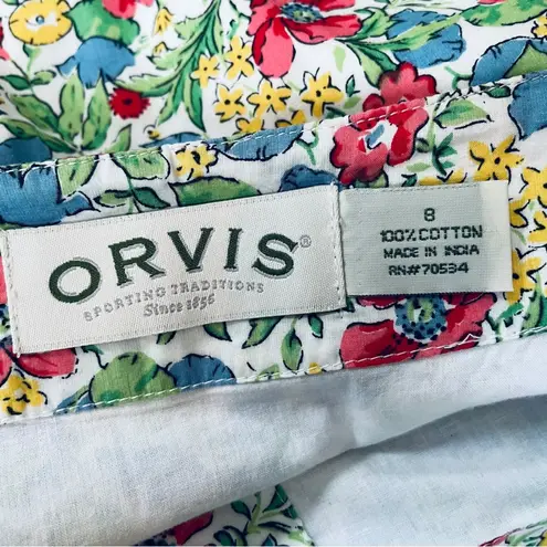 Orvis  Y2K Cottagecore Hippie Boho Western Country Floral Button Up Cotton Skirt