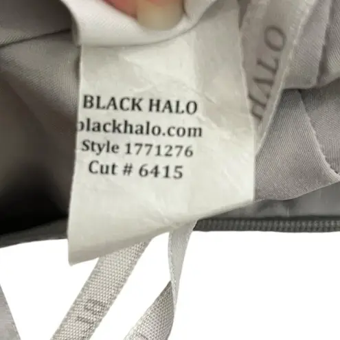 Black Halo Women’s Jumpsuit Size 6 Silver Sequin Sleeveless Cocktail Party