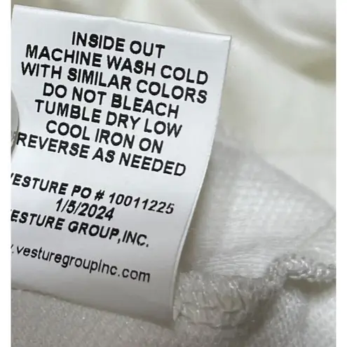 New Social Academy Basha Hoodie Pullover Shirt Top Long Sleeve White Size 12