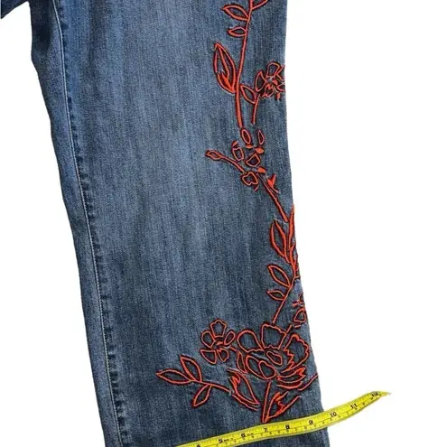 INC Denim Floral Jeans Blue Size 16W