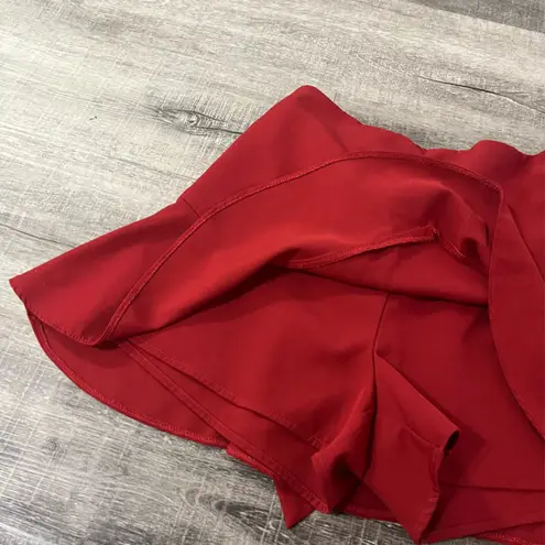 ZARA  red bow belt mini skort