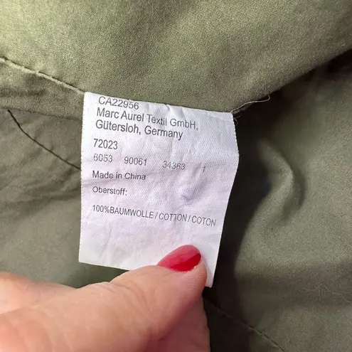 Marc Aurel y2k boho womens cotton button down neutral leaf halter vest size 38 M Green Size M