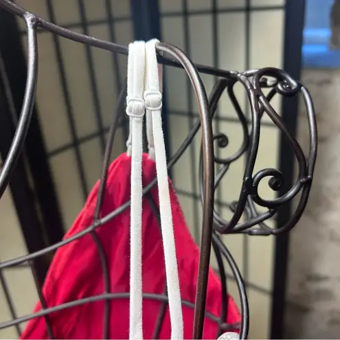 VNT Deadstock OCbyOC (Oleg Cassini) Red/White Pleated Full Skirt Sun Dress: 12 Red