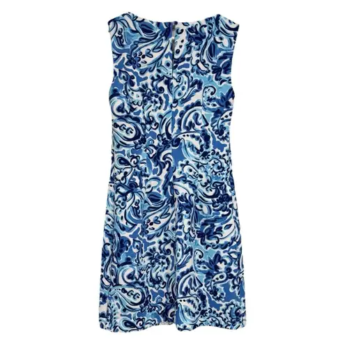 JH Blue and White Lace Applique Sheath Sleeveless Colorful Dress Women's size 4