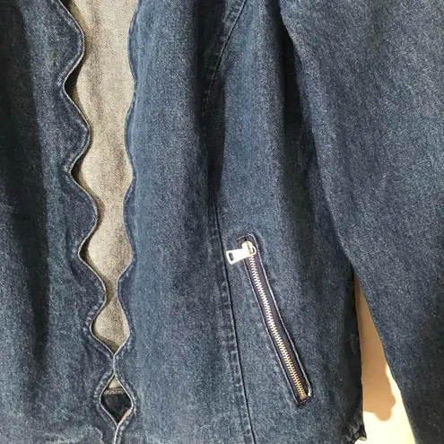 Kate & Mallory Scalloped Jacket sz M