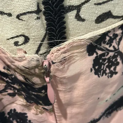 Burlapp Farmhouse Scene Pink Dress (M) Size M