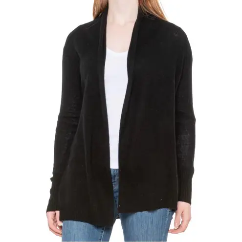 Tahari New With Tags 100% 2 Ply Cashmere Open Front Cardigan Black Size M - Image 5