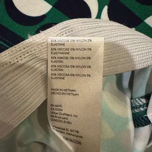 Maeve Anthropologie Margot Kick Flare Pants S Geometric Print Retro 70s Y2K