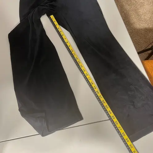 Coolibar Beach Velour Pants Women Small Black Pull On Drawstring UPF 50 Wide Leg