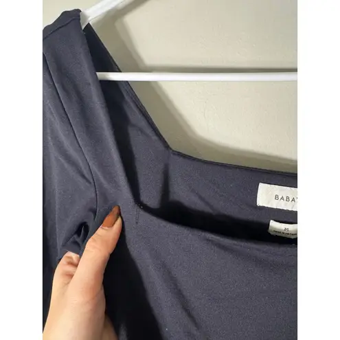 Babaton Aritzia Black Long Sleeve Square Neck Bodysuit Women's Size M