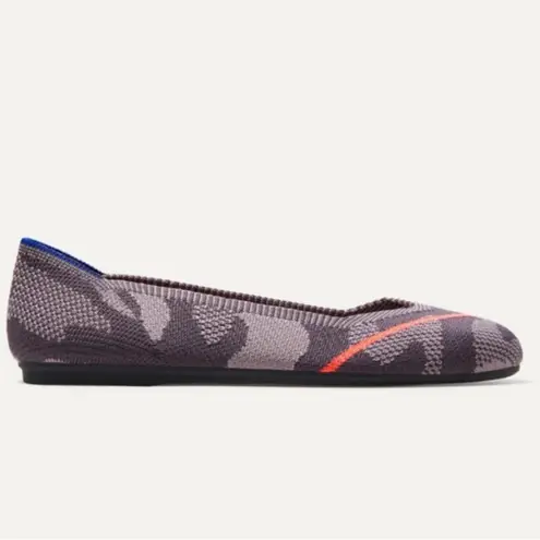 Rothy's  round toe ballet flats Taupe Camo Orange pattern 11.5 shoes retired