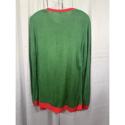 30 Watt Sweater XS Green Red Ugly Christmas Subpar Gift Giver Elephant