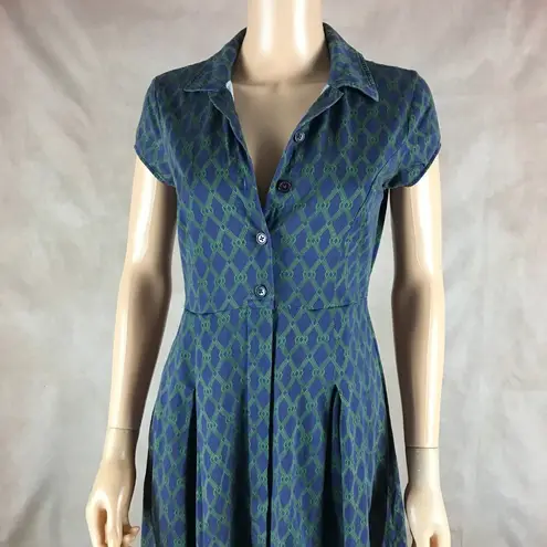 Eshakti diamond print cotton jersey shirtdress Size 4