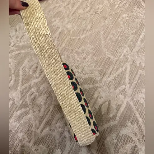 NWT Olive Olives Beaded Shoulder Bag Green Red Nude Beige America & Beyond Tan