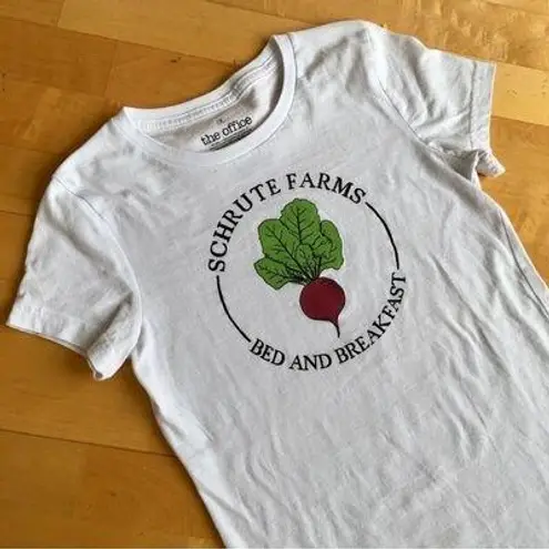 The Office âShrute Farms Bed + Breakfastâ Fitted Tee, White, Black, Size XS White