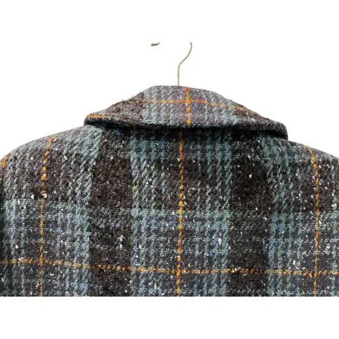 Vintage 60's Donnybrook Original Pea Coat Suit Set Jacket Skirt Wool Size Small Blue