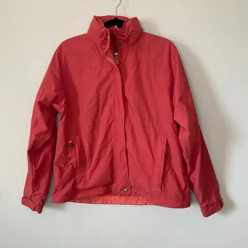 L.L.Bean  Coral Orange Rain Jacket Size Medium Weather Channel Exclusive Vintage