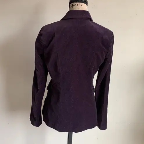 Eddie Bauer  Corduroy Velour Purple Blazer Sz 2