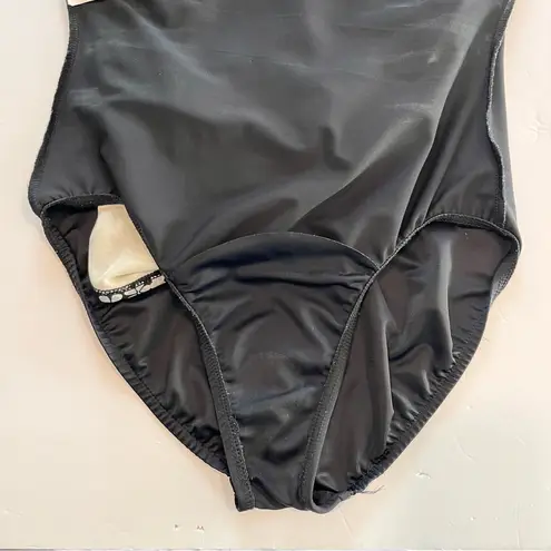 MiracleSuit Black White Paisley Wireless One Piece Swimsuit Size 10