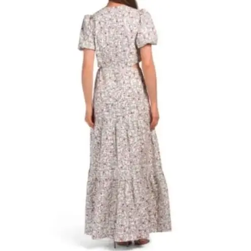 WAYF  Plaza Cut‎ Out Size XL TieredFloral Maxi Dress NWT