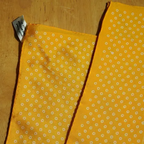 Bill Blass Yellow Polka Dot Striped Scarf for BAAR and BEARDS