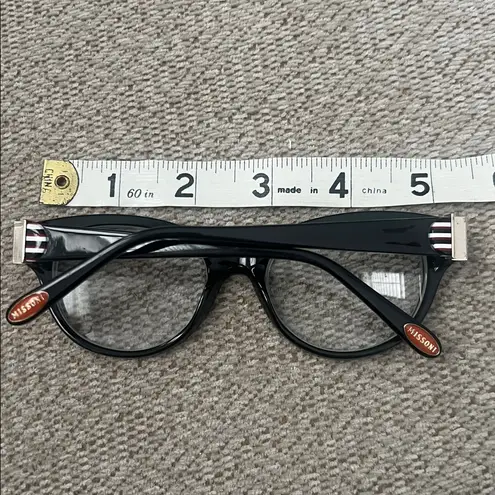 Missoni Black and Red Round Glasses made in Italy MI355V01