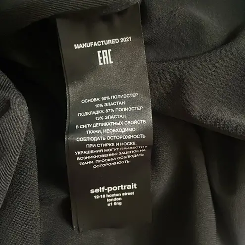 Self Portrait Self-Portrait Crossover Midi Dress Black