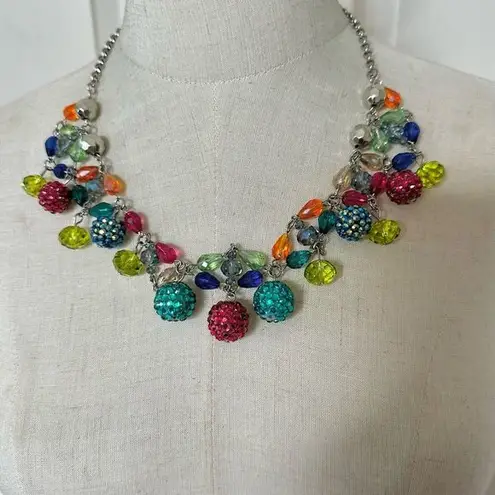 Jules colorful disco ball statement necklace