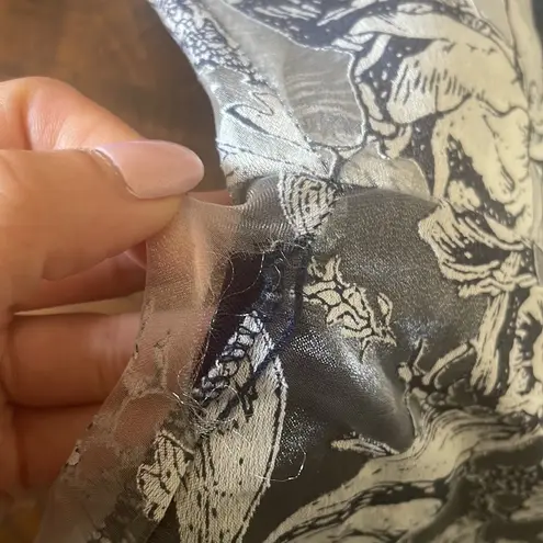 NWT Lulus • classical charisma navy blue & white floral bustier maxi dress sz L Size L