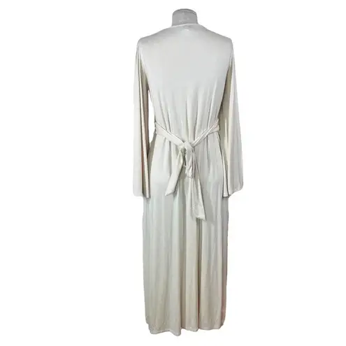 Rachel Pally Full Sleeve Jersey Midi Dress Cream Off White Size Medium