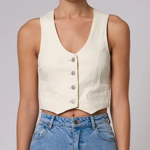 Rolla’s Dallas Denim Buttercream Vest New!