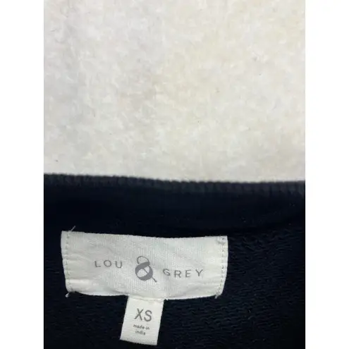 Love Grey Nordstrom Black Martini Cocktail Embroidered Crewneck Sweatshirt XS